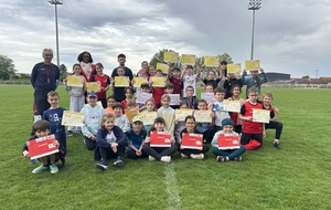 Remise des diplômes "Témoins" aux jeunes Eveils et Poussins du CALR!!!
